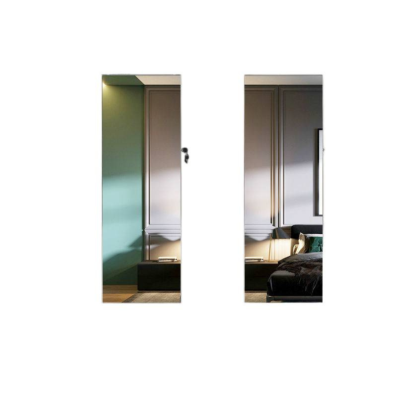 Espejo de piso con lámpara para almacenar espejo de vestir, espejo de cuerpo entero colgado en la pared, joyería doméstica multifuncional para almacenar detrás de la puerta del gabinete de espejo del dormitorio