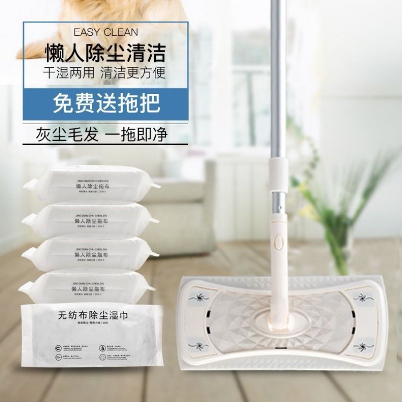 Aishengjia 일본 정전기 먼지 제거 종이 게으른 남자 걸레 일회용 닦아 흡입 머리 닦아 바닥 건조 물티슈