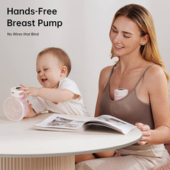 Wearable No-Handle Breast Pump Electric Cross-Border Hot Item One-Piece Automatic Dual-Sided Breast Pump Factory Direct