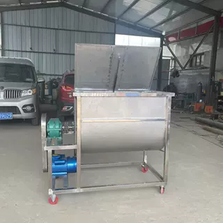 饲料混合搅拌机 卧式混合搅料机 生产电动混合拌料机批发