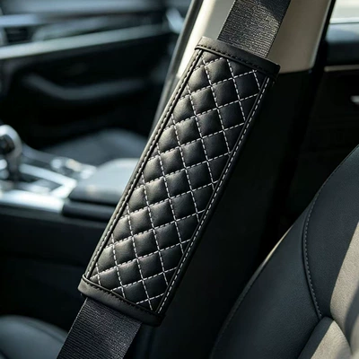breathable seatbelt protector, car – Seat belt shoulder pad - white-line-model