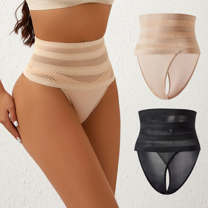Cross-border Body Shaping High Waist Abdominal Pants Underwear Women's Belly Body Shaping Waist Plastic Waist Breathable Body Base Shaping G-string