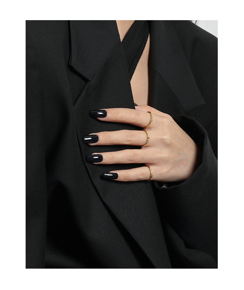 Sweet Geometric Sterling Silver Inlay Zircon Open Ring 1 Piece