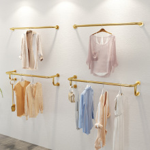 服装店展示架上墙挂衣杆墙上服装架女装侧挂壁挂童装店架子不服饰