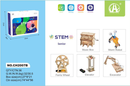 Children's scientific physics experiment set primary school students' science and technology small production DIY handmade small invention steam toys
