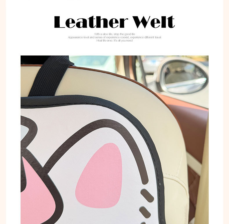 Cute Cartoon Seat Back Anti-Kick Pad for Women, Car Seat Rear Anti-Dirt Pad, Children's Dirt-Resistant and Wear-Resistant Cute Single Piece
