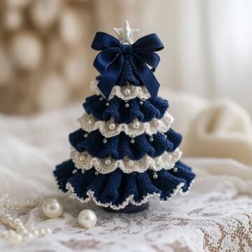 跨境新品 Crochet Christmas Tree Kit DIY钩针圣诞树套件DIY|undefined