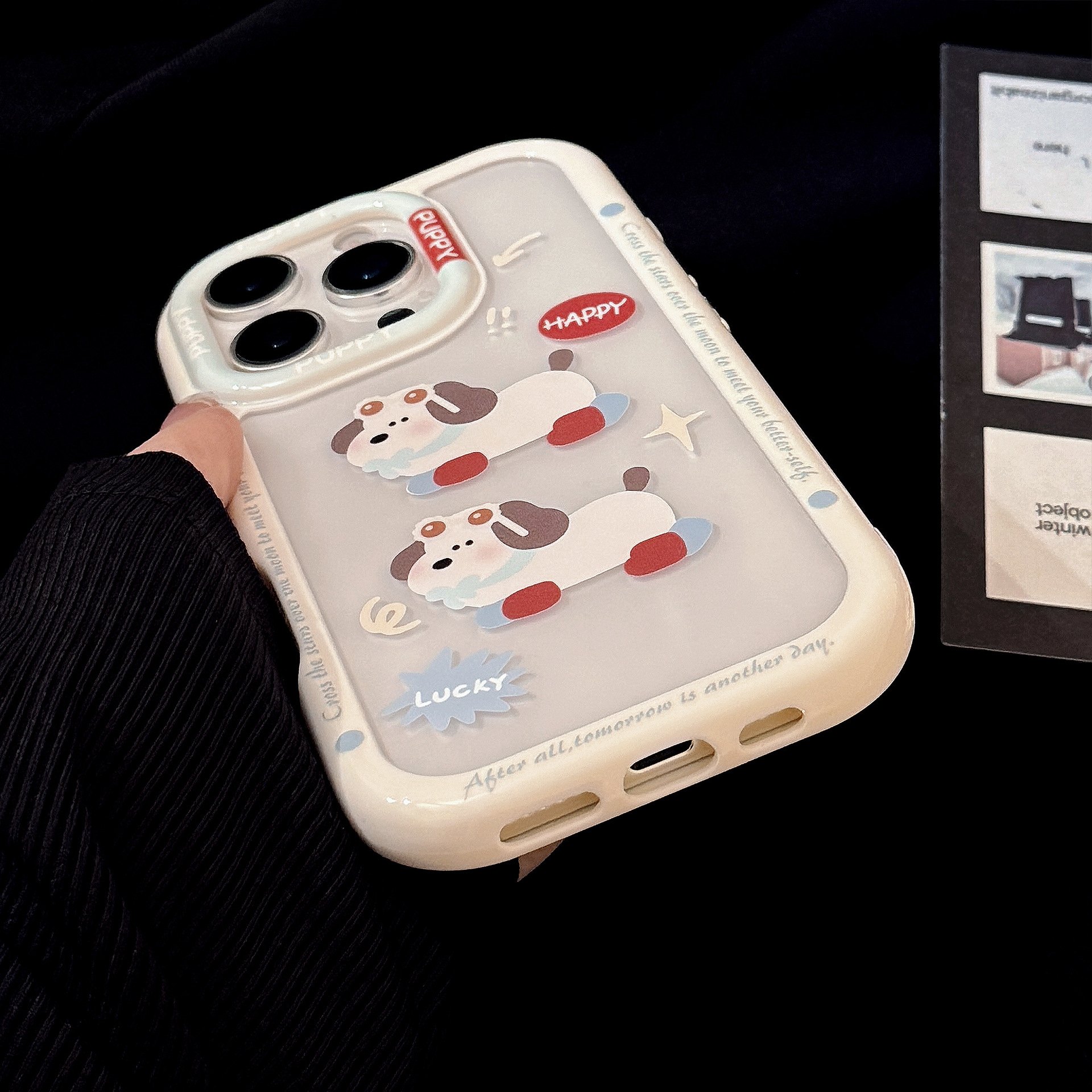 Cover protettiva per iphone con cagnolino e occhiali_voghion.com