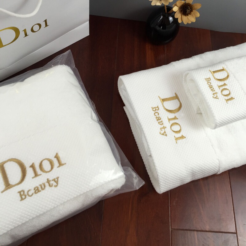 Platinum Satin Bath Towel Three-Piece Set Pure Cotton Face Towel Thickeneded Towel Hotel Model Room Sweat Steaming Export Trendy Brand Beach Towel