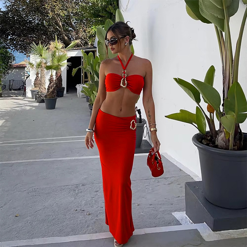 Set bikini sexy da donna con gonna lunga – costume due pezzi_voghion.com