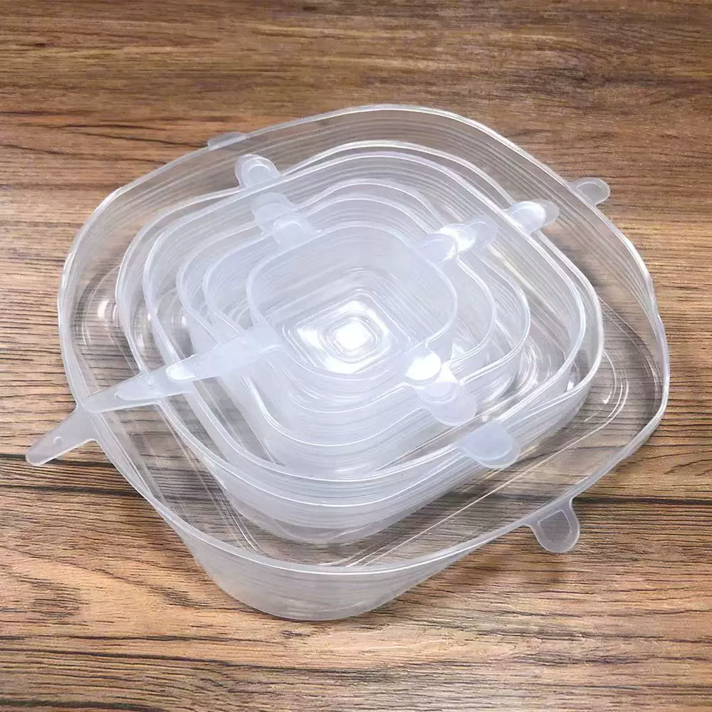硅胶保鲜盖多功能碗盖硅胶盖子6件套保鲜盖冰箱微波炉密封保鲜盖