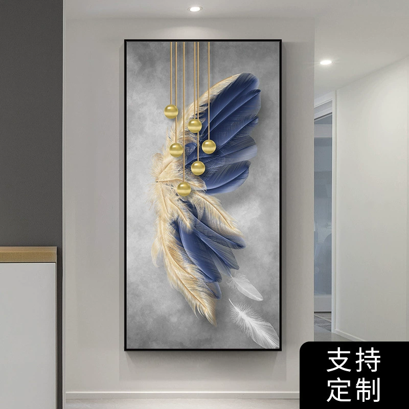 Self-adhesive modern three dimensional stickers on wall, light luxury style, 3D