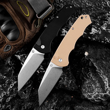 新款现货G10柄D2钢水果折叠生存EDC战术户外工具折刀