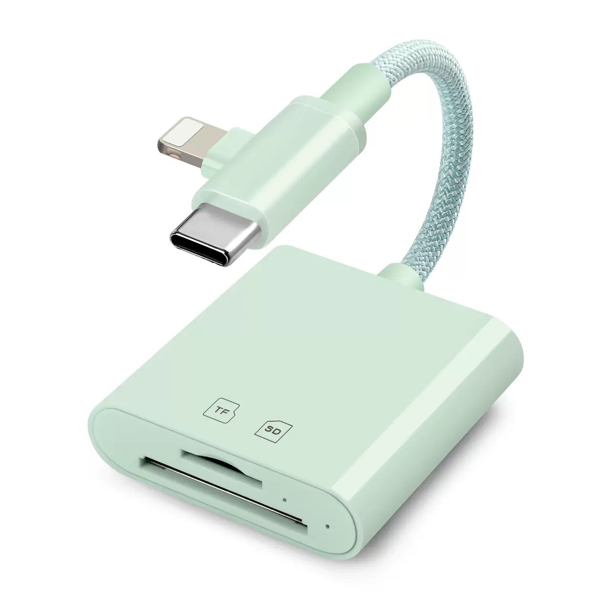 Aplicable a Pingguo lector de tarjetas de teléfono móvil SDTF dos en uno convertidor universal tableta OTG línea de transmisión