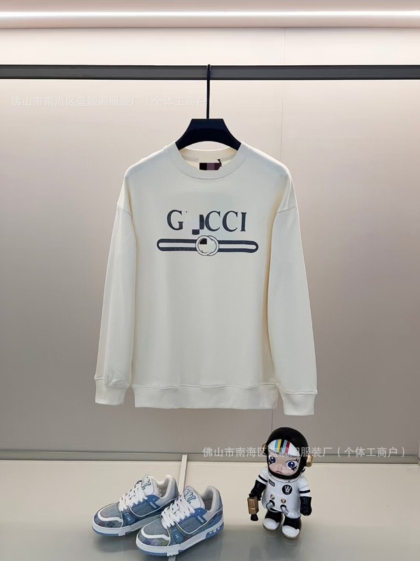 高版本G家爆款长袖男女同款纯棉刺绣圆领经典卫衣潮牌天花板外贸|undefined