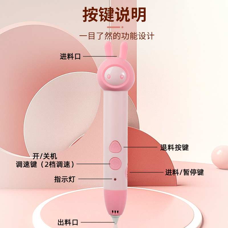 Suministro directo de fábrica de los niños de baja temperatura 3d pluma de impresión 3D cepillo tridimensional de los niños graffiti pluma 3d regalo de los niños 3d pluma