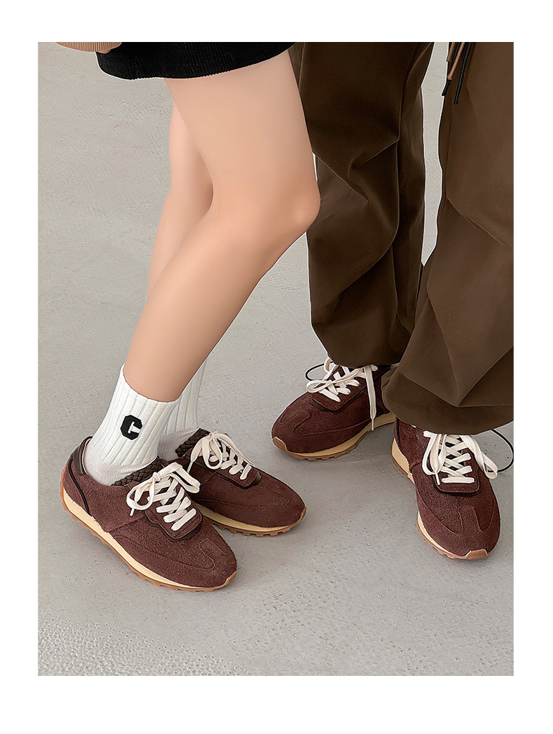 3699 Retro Jogging Shoes For Men And Women Couples Hand Woven Sports Shoes Thick Soled Height Enhancing Pointed Toe German Training Shoes_voghion.com