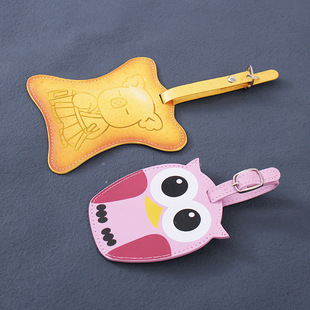 Factory wholesale special-shaped luggage tag creative cartoon cute tag boarding card luggage boarding luggage listing