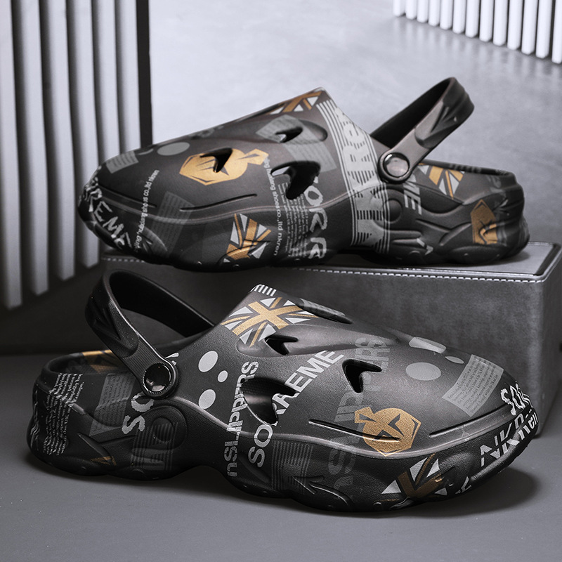 Zapatos de gran tamaño para hombres de verano con zapatillas de balde deportivas casuales sandálias de playa suaves