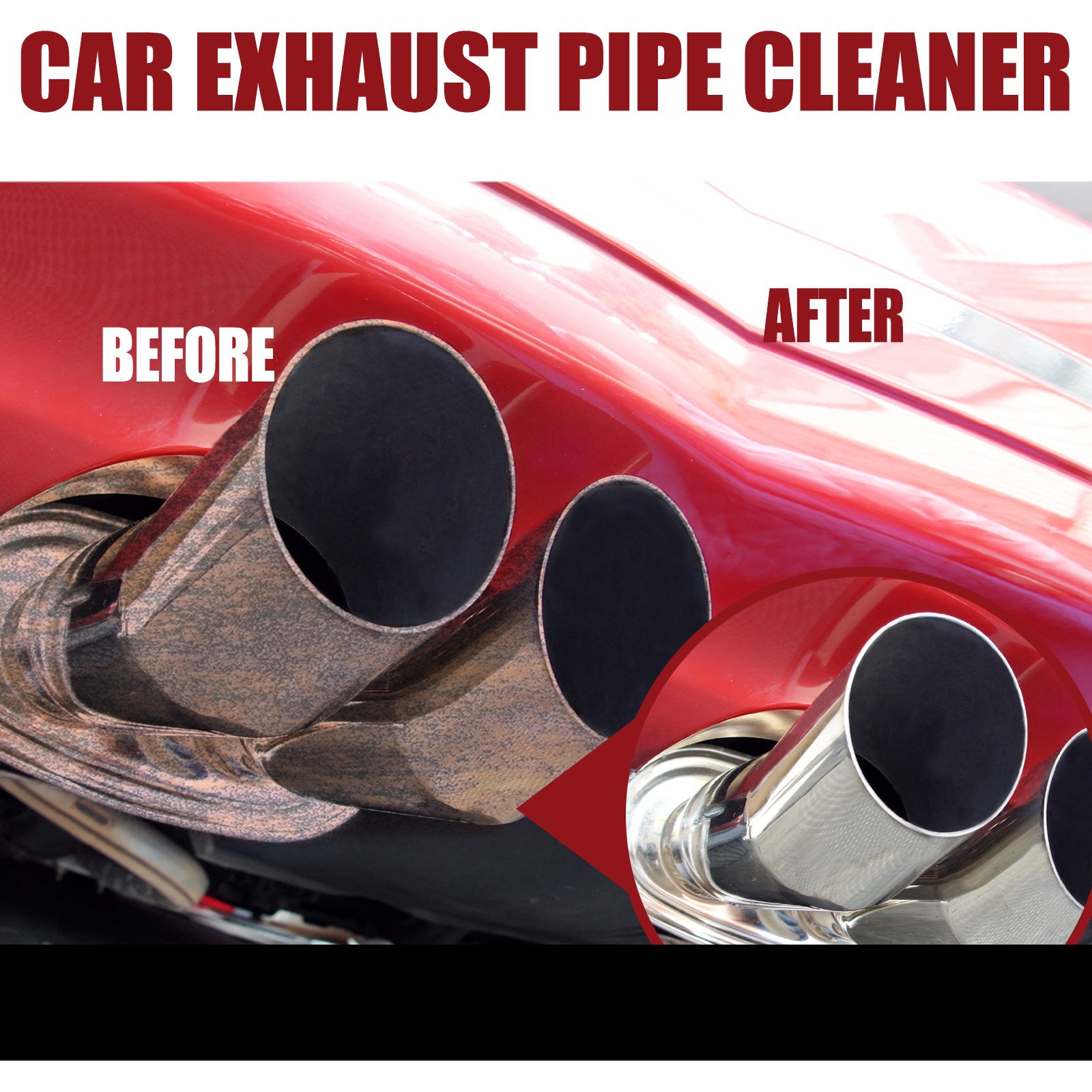 Rayhong Car Exhaust Pipe Cleaner, Rust Removal, Carbon Deposit Removal, Black Smoke Cleaner, Car and Motorcycle Maintenance