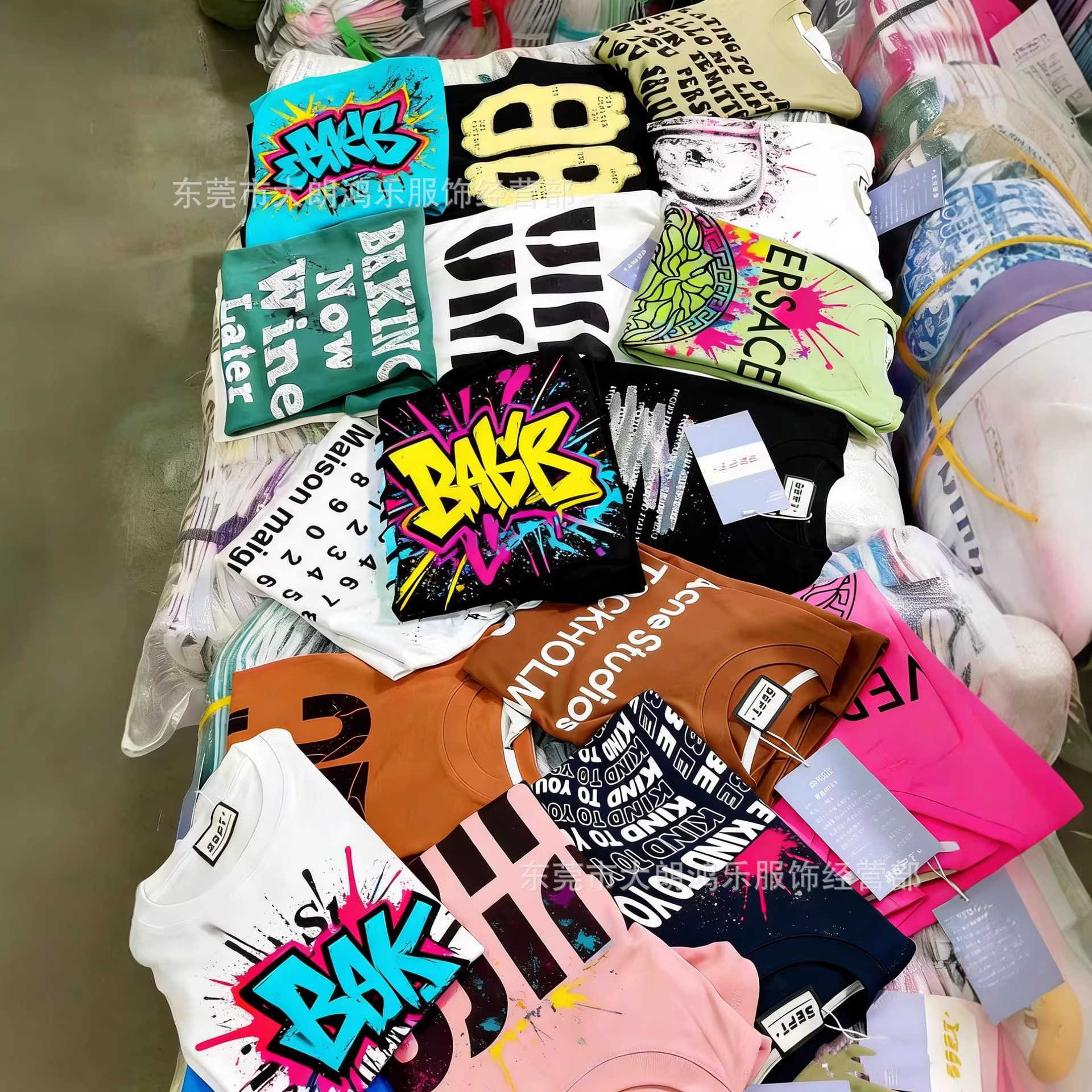 350-400g Heavyweight Pure Cotton American-Style Trendy Printed Short-Sleeve T-Shirt, Unisex Summer Loose Fit Trendy Brand Cross-Border Hot Item
