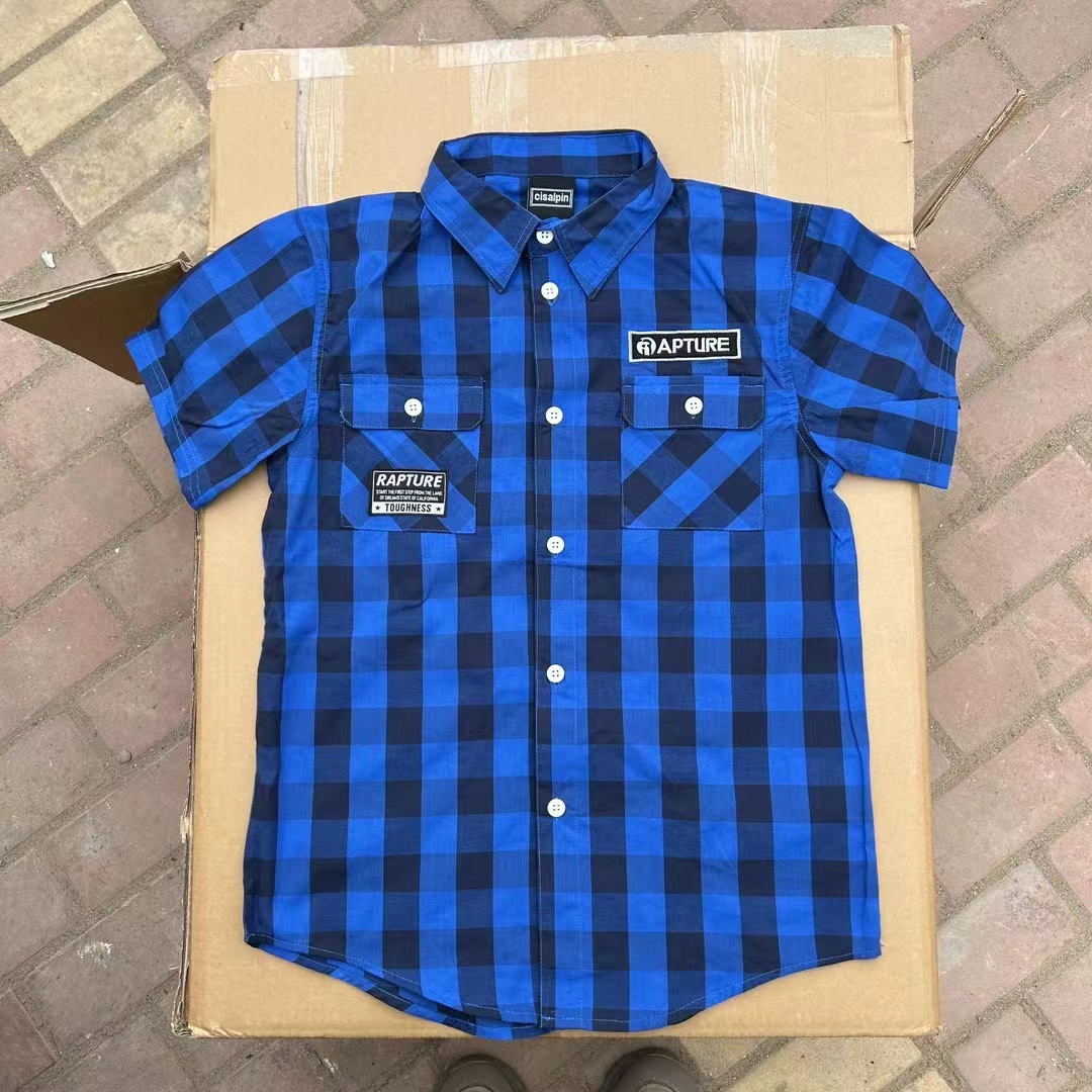 Camisas de 25 días de verano, camisas de manga corta para niños, camisas de algodón