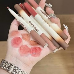 BLACKNANA リンクイア ダブルエンドリップスティック リップライナー ヌードリップスティック 輪郭リップウォーターミラーリップグレーズスティック