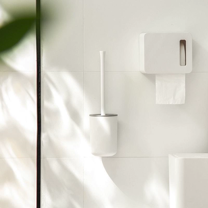 Liheng Щетка для унитаза в японском стиле Настенная силиконовая щетка для унитаза без мертвого угла с длинной ручкой для Чистки унитаза Ванная комната Домашние боги