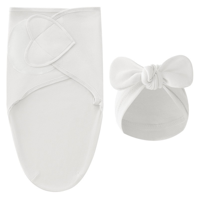 화이트 러브 스타일 스프링 실크 침낭 + 리본 인디언 모자