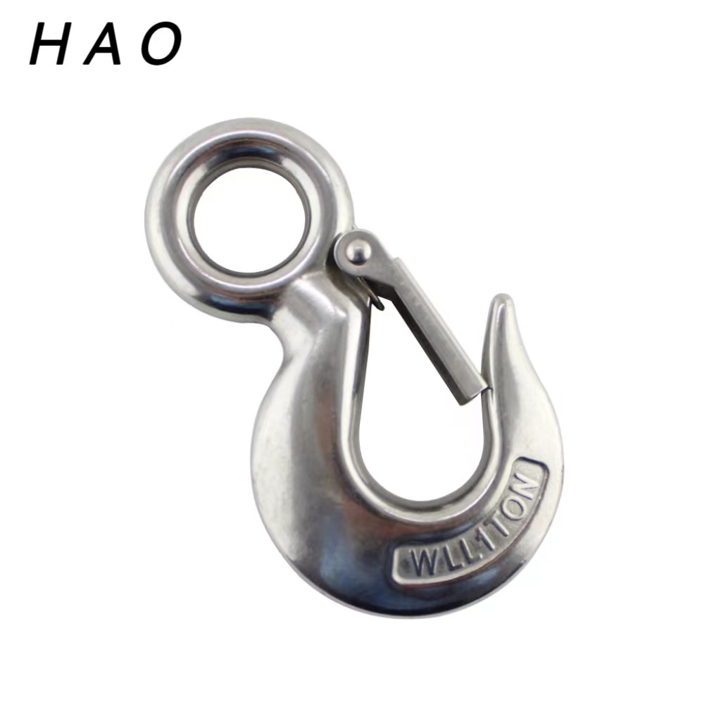 不锈钢S320货钩 吊钩 起重钩 防脱钩 圈型滑钩 美式货钩