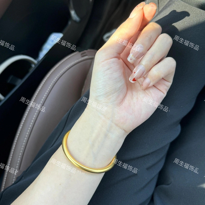 두꺼운 사이즈 33.12g 일반 반지 팔찌 + 고급 박스 영수증 태그 - 팔찌 내경 54 사이즈 권장 40-44.5kg 착용