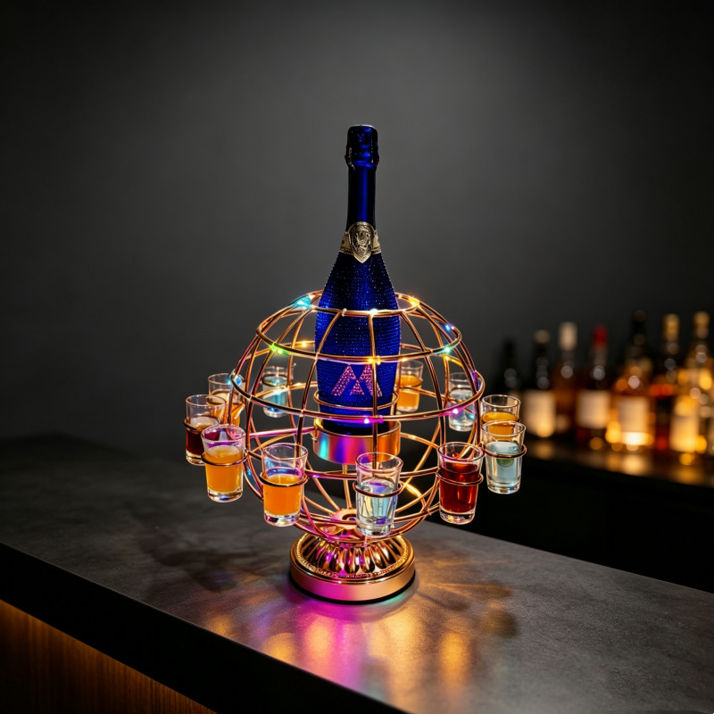 Portavasos giratorio Cocktail Bar vino portavasos estante del vino estante del cóctel luminosa bala portavasos image 4