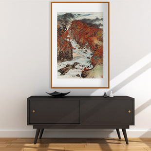 Autumn Stream Scenery New Chinese Style Landscape Painting Living Room Study Hotel Entrance Decorative Painting Frame