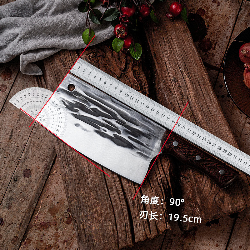 Cuchillo de cocina forjado hecho a mano directo de fábrica cuchillo de carne afilado para el hogar cuchillo de cocina de corte de doble propósito cuchillo de chef especial