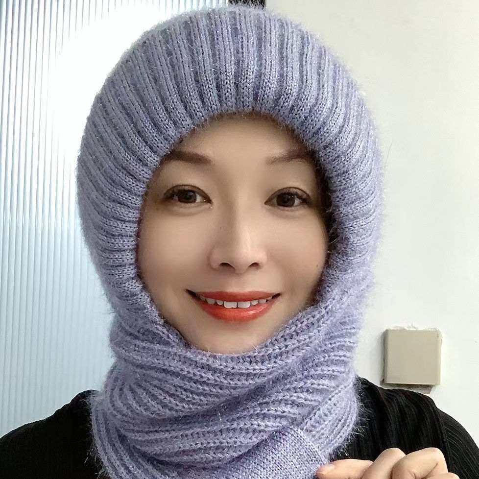 El otoño y el invierno de la moda caliente sombrero de punto de la bufanda sombrero de lana integrado sombrero de protección del oído