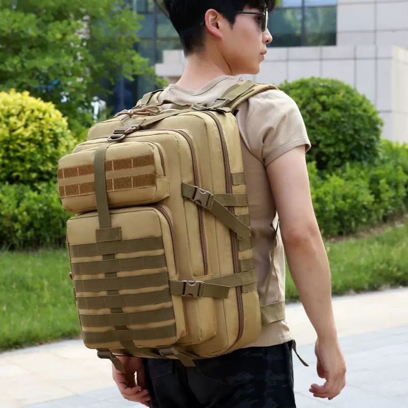 跨境战术攻击背包大容量多功能防泼水户外背包运动登山迷彩双肩包