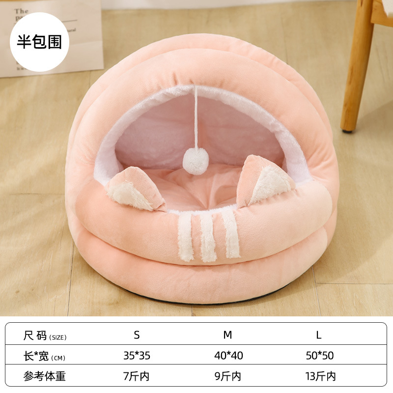 Nido para gatos semi-cerrado, casa para gatos, cama para mascotas, villa para gatos, venta al por mayor, apto para verano