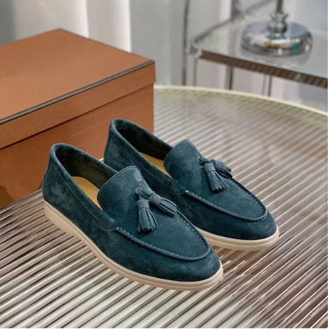 Осенние и зимние новые европейские и американские мужские плоские туфли