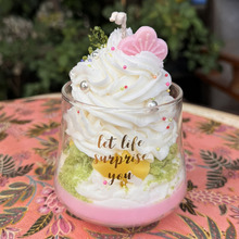 樱花冰激凌造型香薰蜡烛 毕业季礼物高级感香氛生日礼盒乔迁礼物