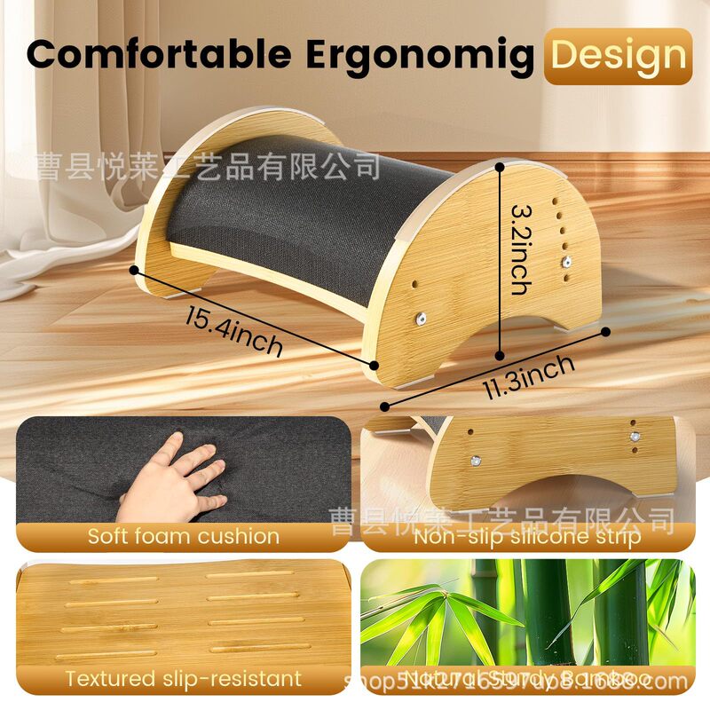 Swing Footstool under the Desk, Solid Wood Footstool, Living Room Sofa, Non-Slip Footrest, Footstool, Wooden Footrest