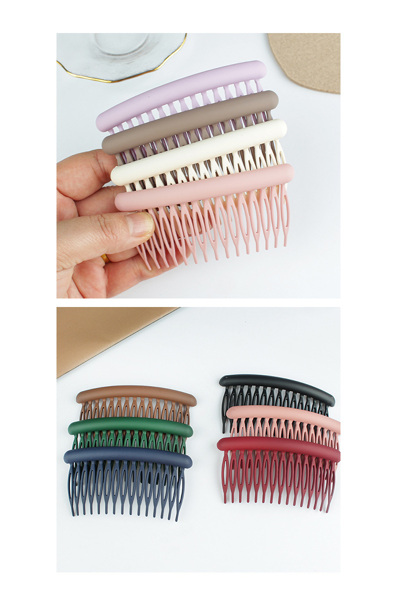 Fashion Solid Color Arylic Hollow Out Insert Comb 1 Piece display picture 1