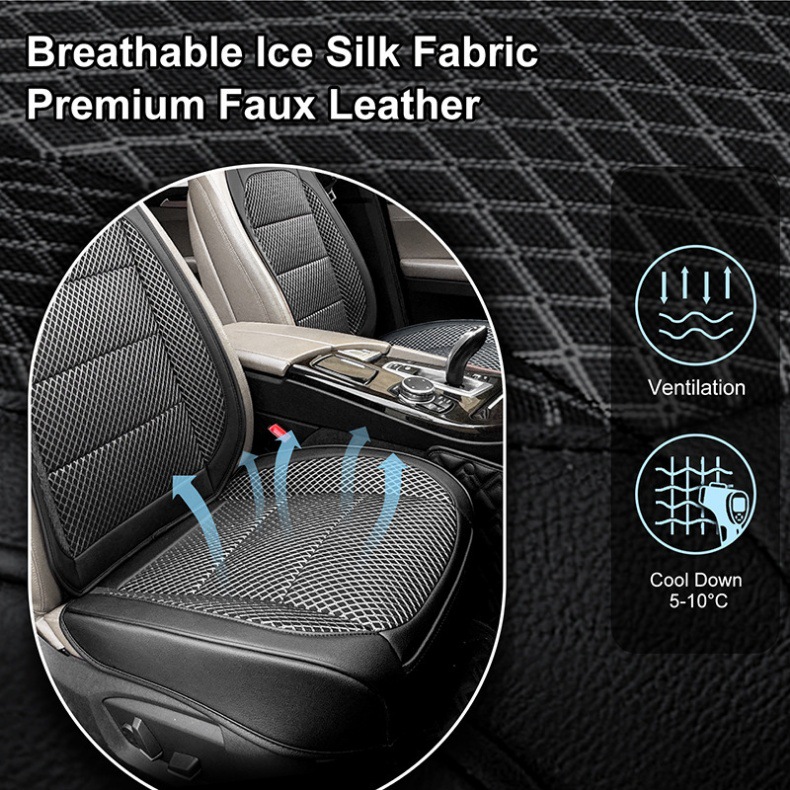 25-Year Breathable All-Season Universal Car Seat Cushion Pu Multi-Piece Set Small Three-Piece Original Factory Direct Delivery Breathable Mesh