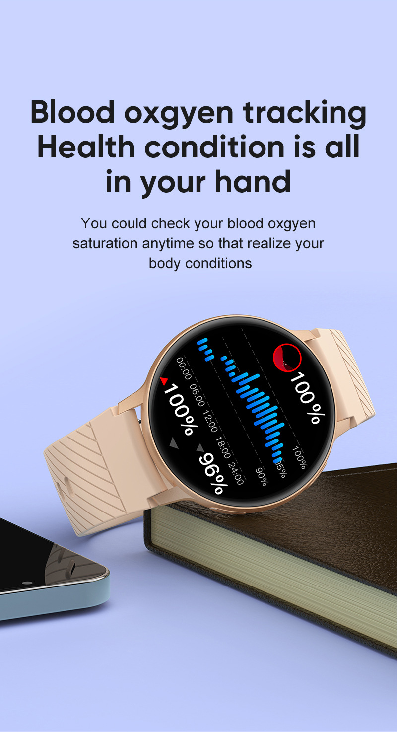 Smart Watch With Blood Pressure And Heart Rate Monitor Bluetooth_voghion.com