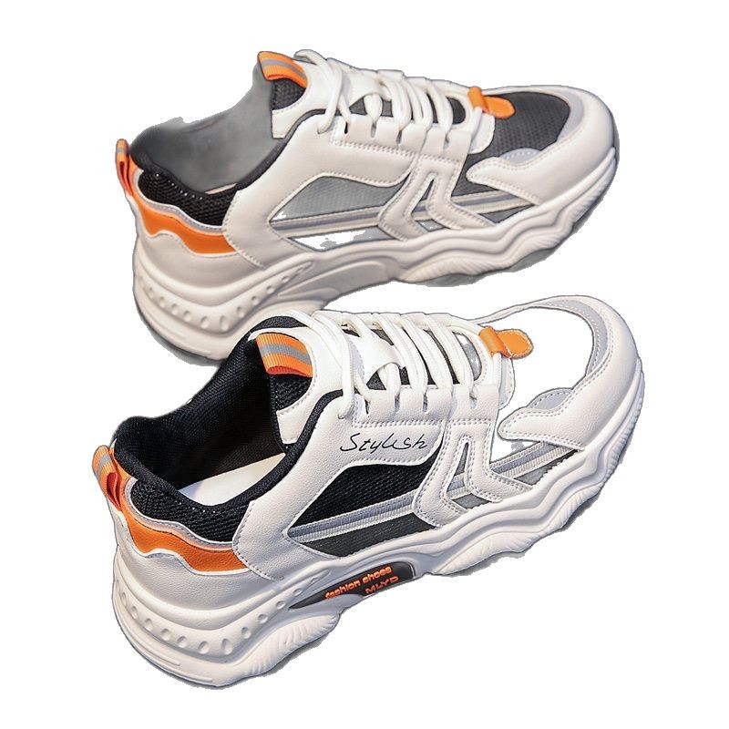 Zapatos de otoño para papá para mujer, nuevos zapatos casuales ligeros y transpirables de malla, zapatos deportivos bajos simples y cómodos de comercio exterior para mujer