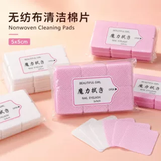 睫毛胶水清洁棉片无纺布卸甲专用柔软亲肤强力清洁卸甲棉加工定制