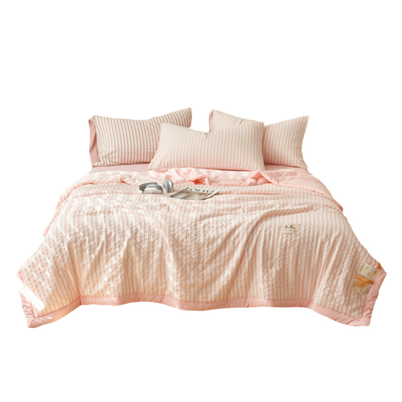 Colcha de verano jacquard de clase A, colcha de aire acondicionado para el hogar, juego de cuatro piezas, colcha de verano delgada lavable a máquina individual de verano, núcleo