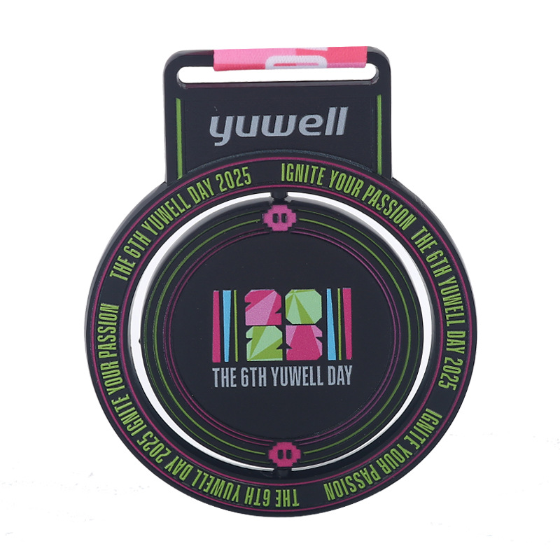 Medalla de metal transfronteriza personalizada juego de imán giratorio medalla de aniversario conjunta lista publicidad personalizada