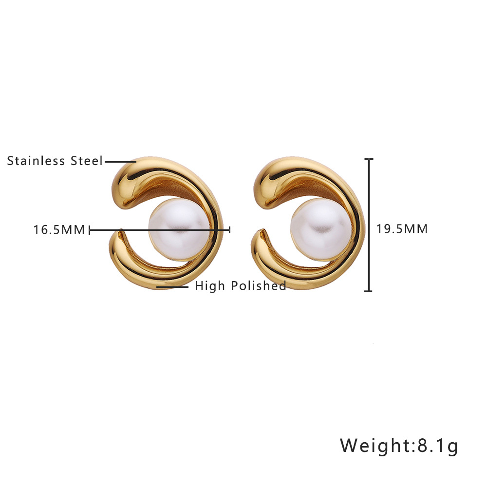 304 Stainless Steel Ear Needle Material 1 Pair Elegant Retro Heart Shape 304 Stainless Steel Ear Studs