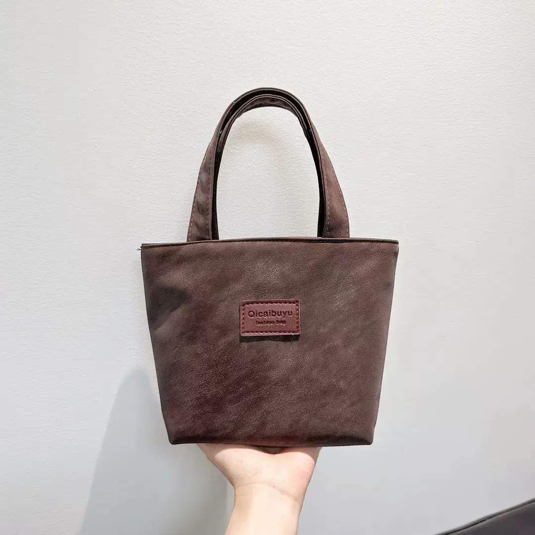 PU women's handbag, exquisite and simple, new fabric bag, casual small square bag, large capacity, compact travel crossbody bag