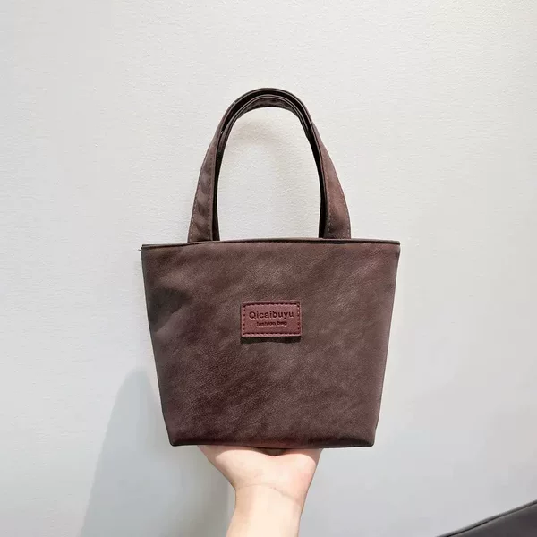 PU women's handbag, exquisite and simple, new fabric bag, casual small square bag, large capacity, compact travel crossbody bag